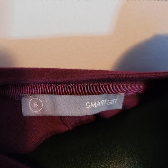 Smart Set Eggplant Front Zip Up Dress Size 6 - Picture 5 of 6